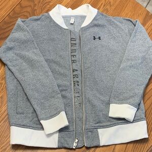 Under Armour Heather Gray and White Jacket